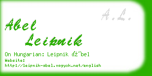 abel leipnik business card